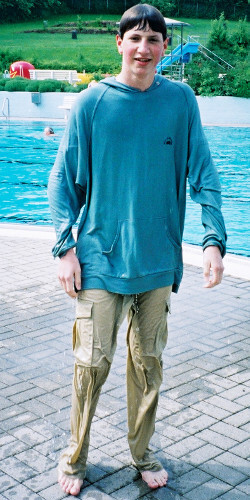 Swimming in clothes for realistic training